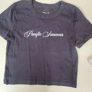 PS / LA PacSun Womens Graphic T-Shirt and Tank Top Bundle Black Gray Size S